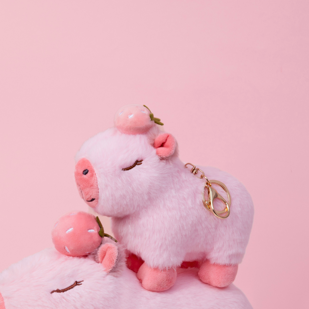 Creative Capybara Keychains Cute Firefly Doll Keyrings For Car Keys  Accessories Pink Pig Funny Keychain Kawaii Bag Pendant 2023 - AliExpress